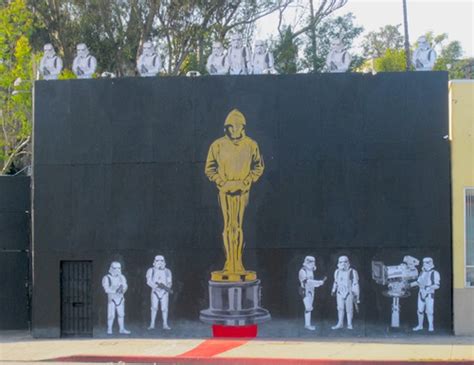 Oscar Themed Banksy Like Mural Spotted In Los Angeles Obsessed Magazine