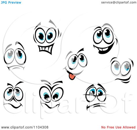 Clipart Pairs Of Expressional Eyes 3 Royalty Free Vector Illustration