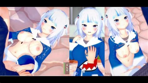 无尽游戏 Koikatsu ！ 与 Vtuber 发生性关系 大山雀 Gawr Gura。 3dcg 色情动漫视频。