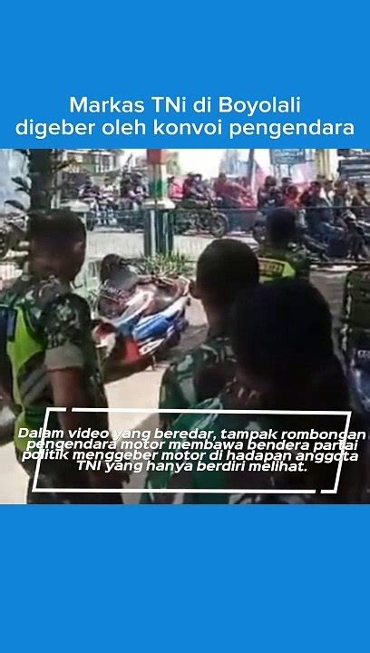 Ulah Konvoi Pengendara Yang Menggeber Motor Di Depan Markas TNI Video