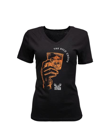 stagg ladies bold choice v neck t shirt fearless flavor