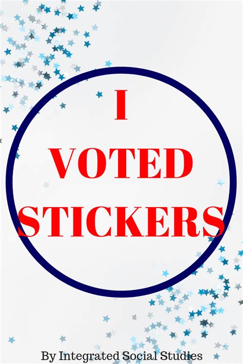 I Voted Stickers Bundle Vote Sticker High School Social Studies