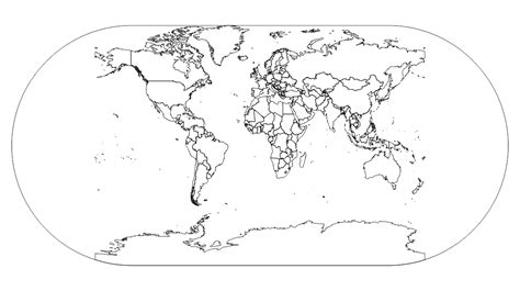 Printable Blackline World Map World Map With Countries How Many