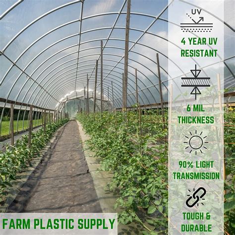 Farm Plastic Supply Clear Greenhouse Plastic Sheeting 6 Mil Uv