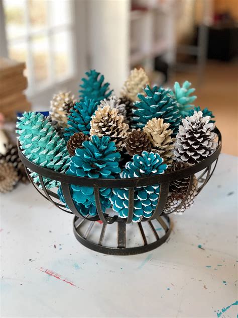 New Year Pinecone Basket/Table Decor/Pinecone Table Decor/Pinecone ...