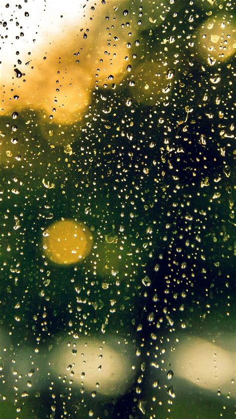 Rain Window Green Iphone 8 Wallpapers Free Download