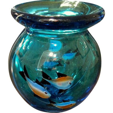 Mid Century Italian Murano Glass Aquarium Vase From Ewantiques On Ruby Lane