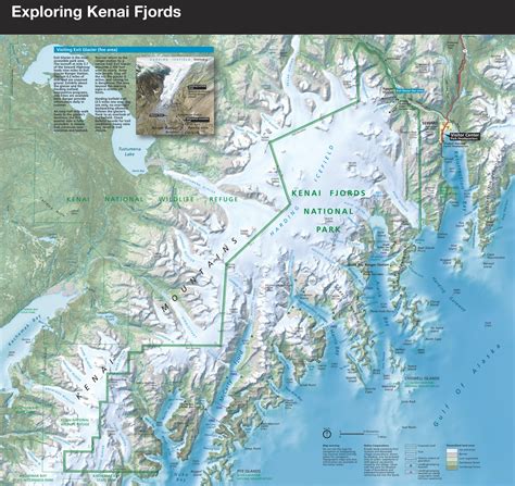 National Parks Map Map Poster Kenai Fjords National Park