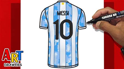 How To Draw Messi Shirt Argentina Youtube