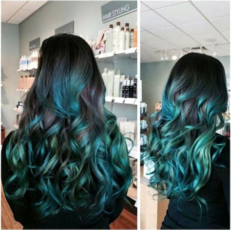 Color Correction Mermaid Green Ombre Hair Color Color