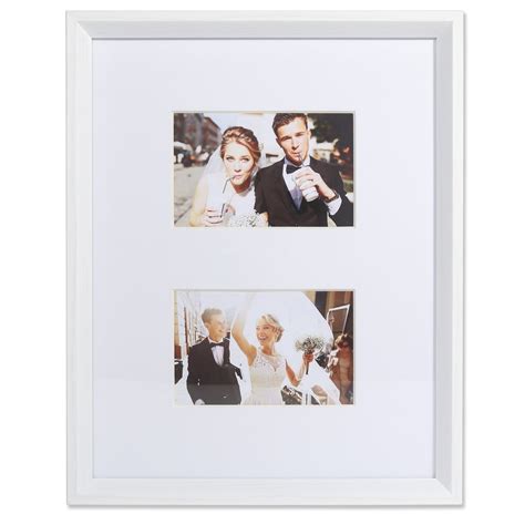 Lawrence Frames 4x6 Wide Border Double Matted Frame Gallery White