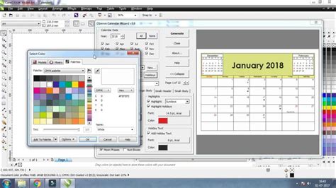 How To Make Calendar In Coreldraw Youtube