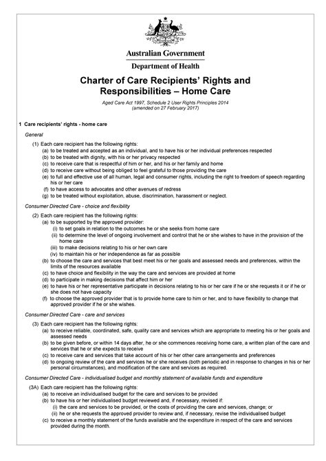 Charter Of Aged Care Rights Hesse Rural Health