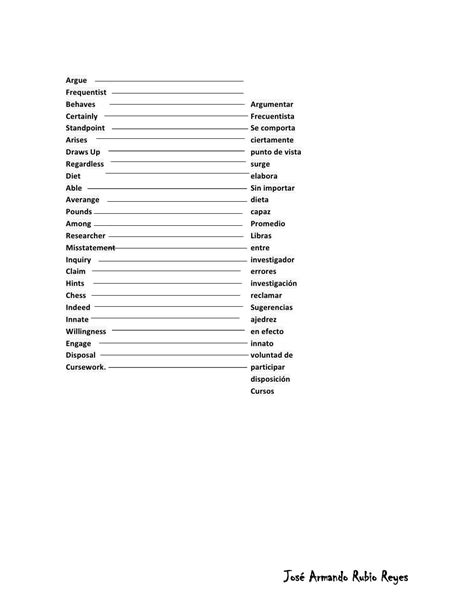 50 Palabras En Ingles Con Traducción