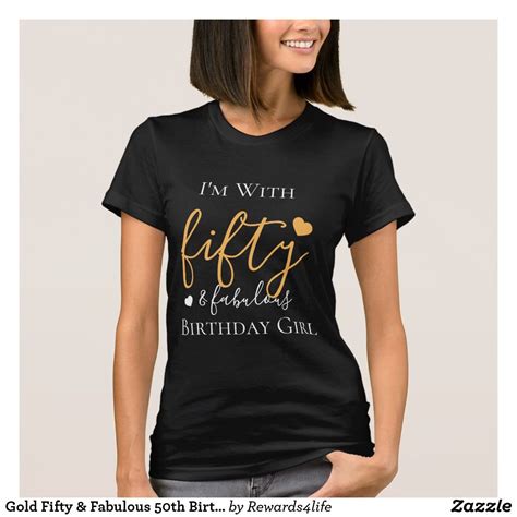 Gold Fifty And Fabulous 50th Birthday Group Squad T Shirt Zazzle