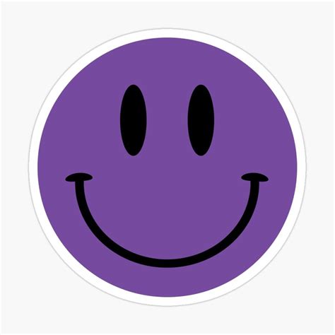A Purple Smiley Face Sticker