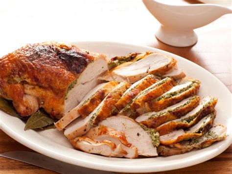 The secret is to keep the temperature low enough to allow the inside to get cooked before the surface. Herb Roasted Turkey Breast with Pan Gravy Recipe | Rachael ...
