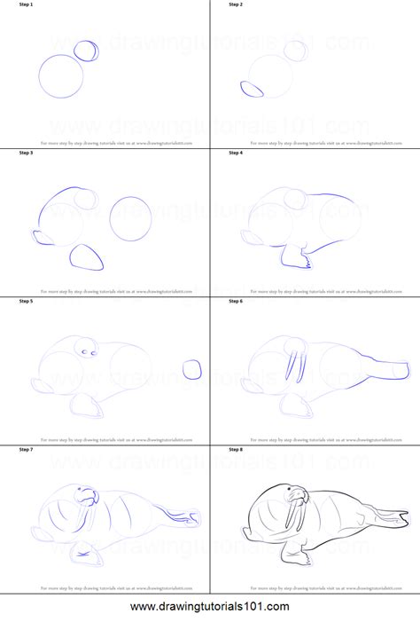 Check spelling or type a new query. How to Draw a Walrus printable step by step drawing sheet : DrawingTutorials101.com
