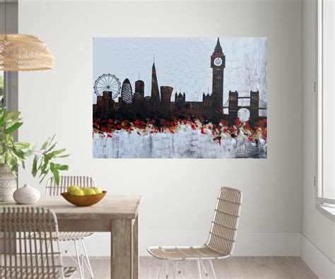 Buy Paintingslondon Night Skyline Abstract Painting 114 Buypaintings