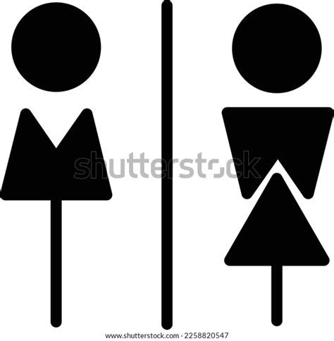 Toilet Sign Vector Man Woman Restroom Stock Vector Royalty Free