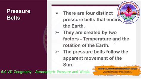 Svsss 7 Cbse Vii Geography 60 Atmospheric Pressure And Winds