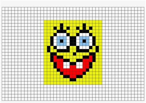 Sponge Bob Face Pixel Art Pixel Design Pixel Art Minecraft Art Sexiz
