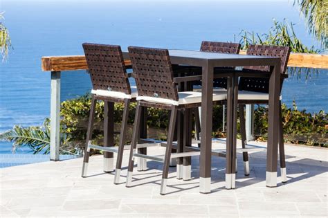 Taco Modern Outdoor Bar Set For 46 Icon Outdoor Contract