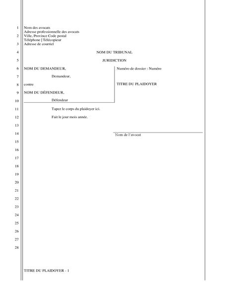 Legal Pleading Paper 28 Lines