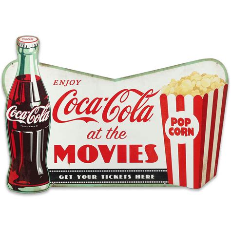 Open Road Brands Coca Cola Movie Sign Vintage Drink Coca Cola Movie