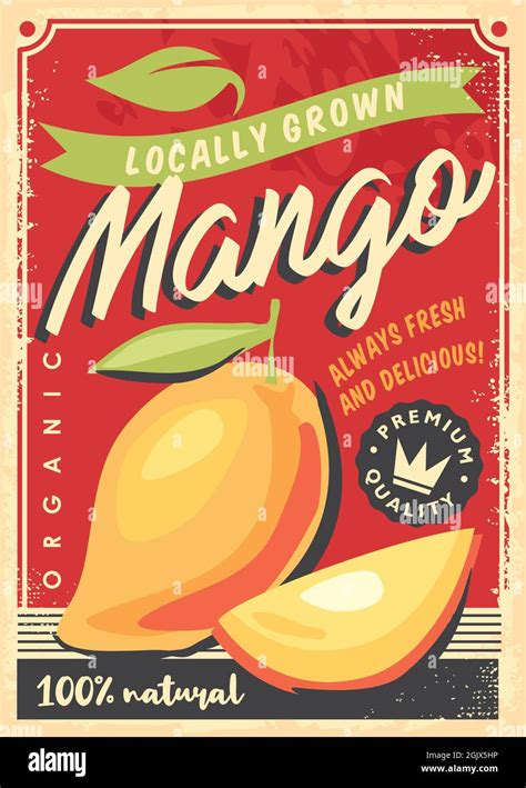 Mango Locally Grown Tropical Fruit Decorative Ad Design For Fruit