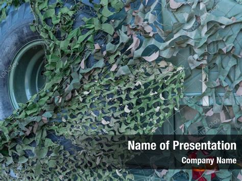 Camouflage Net Army Powerpoint Template Camouflage Net Army