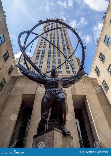 Atlas Statue At Rockefeller Center Editorial Stock Photo Image Of