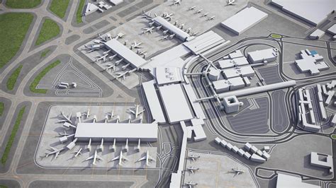 Rome Fiumicino International Airport Leonardo Da Vinci Fco 3d Model