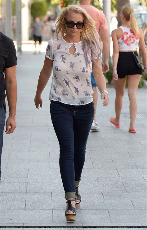 Britney Spears Casual Style Shopping In Beverly Hills July 2015