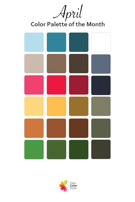 April Color Palette Of The Month Color Palette Color Palette