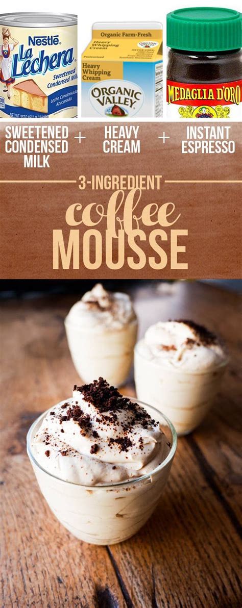 13 insanely easy three ingredient holiday desserts coffee mousse desserts desserts to make