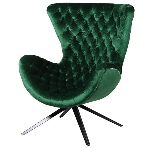 Emerald Green Curved Buttoned Chair Living Room From Breeze Furniture Uk