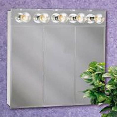 Get up to 55% off and free shipping! Zenith 30" Lighted Tri-View Medicine Cabinet at Menards ...