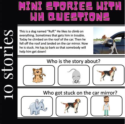 10 Short Stories With Wh Questionsvisuals Classful