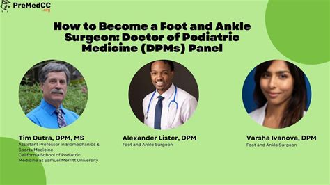 Doctor Of Podiatric Medicine Dpms Panel Youtube