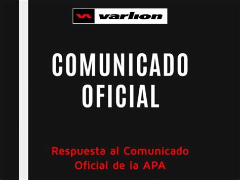 Varlion Comunicado Oficial Apa