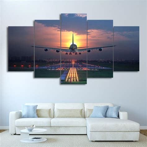100+ aviation decor ideas | aviation decor, … перевести эту страницу. Airplane 747 Aviation Landing Sunset Airport - Airplane 5 ...