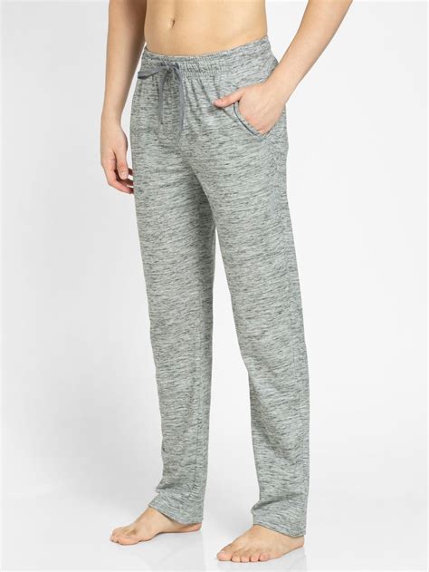 Buy Cool Grey Melange Slim Fit Track Pant With Drawstring Closure For