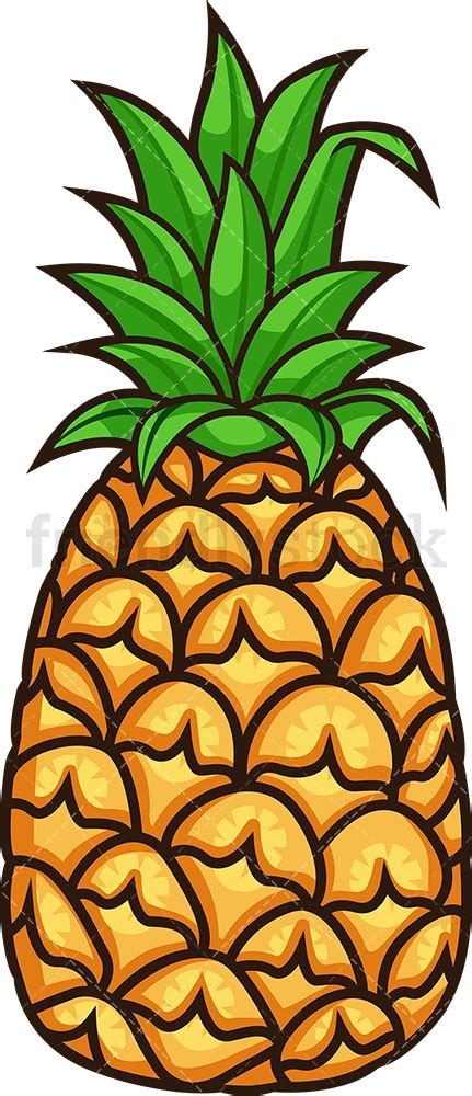 Tropical Pineapple Cartoon Vector Clipart Friendlystock