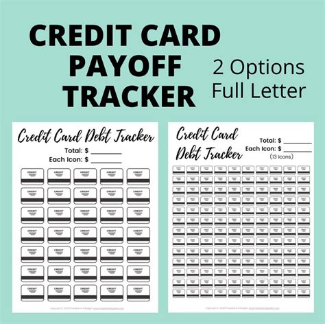 Credit Card Debt Payoff Tracker Printable Credit Card Payoff Payoff