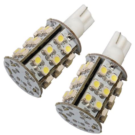 2 Pack Hqrp Wedge T10 W5w 194 168 Led Bulb Cool White For License