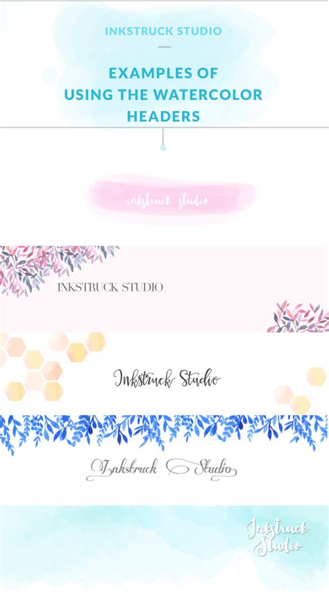 A blog header designs is that they contain the blog title. FREE WATERCOLOR BLOG HEADERS | Blog header design, Blog ...