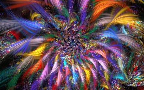 Spiral Fireworks By Peggi Wolfe Abstract Digital Art Modern