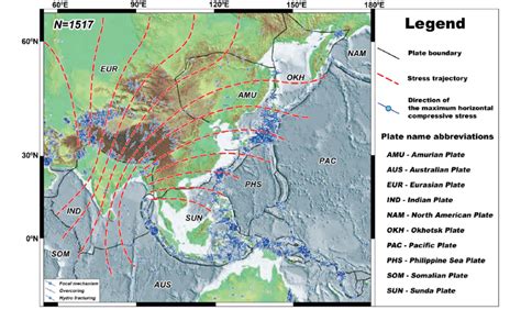 Regional Stress Trajectory Map Showing The Distribution Of Regional