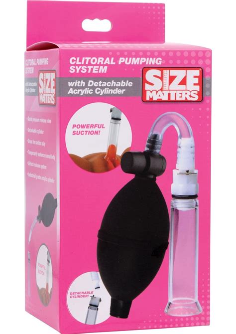 Size Matters Clitoral Pumping System With Detachable Acrylic Cylinder Clear And Black Spice